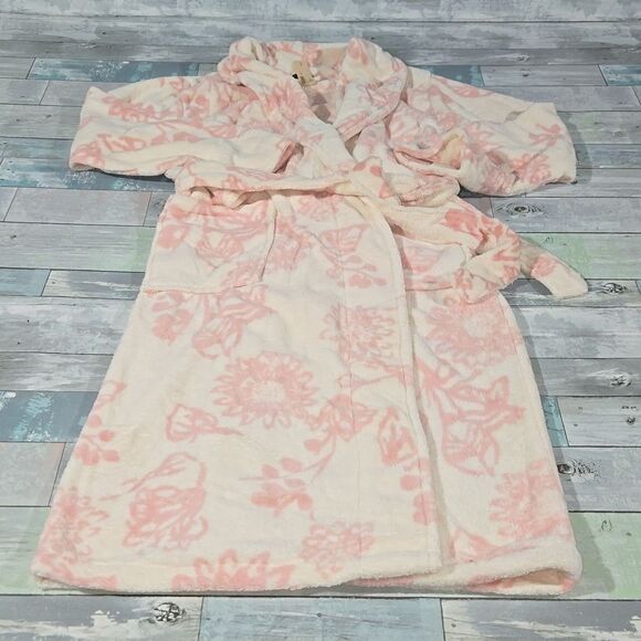 Soma Other - Soma Soft Fluffy Ivory/Pink Robe sz 0/1 NWT